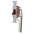 Hubbell Wiring Device-Kellems Hubbell- PRO Series, Toggle Switches, General Purpose AC, Three Way, 20A 120/277VAC, Back and Side Wired, Pre-Wired with 8" #12 THHN 1223PWR